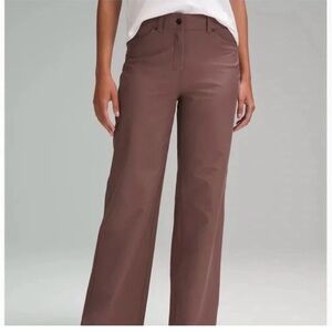 lululemon athletica women’s purple city sleek 5-pocket high rise wide leg pants